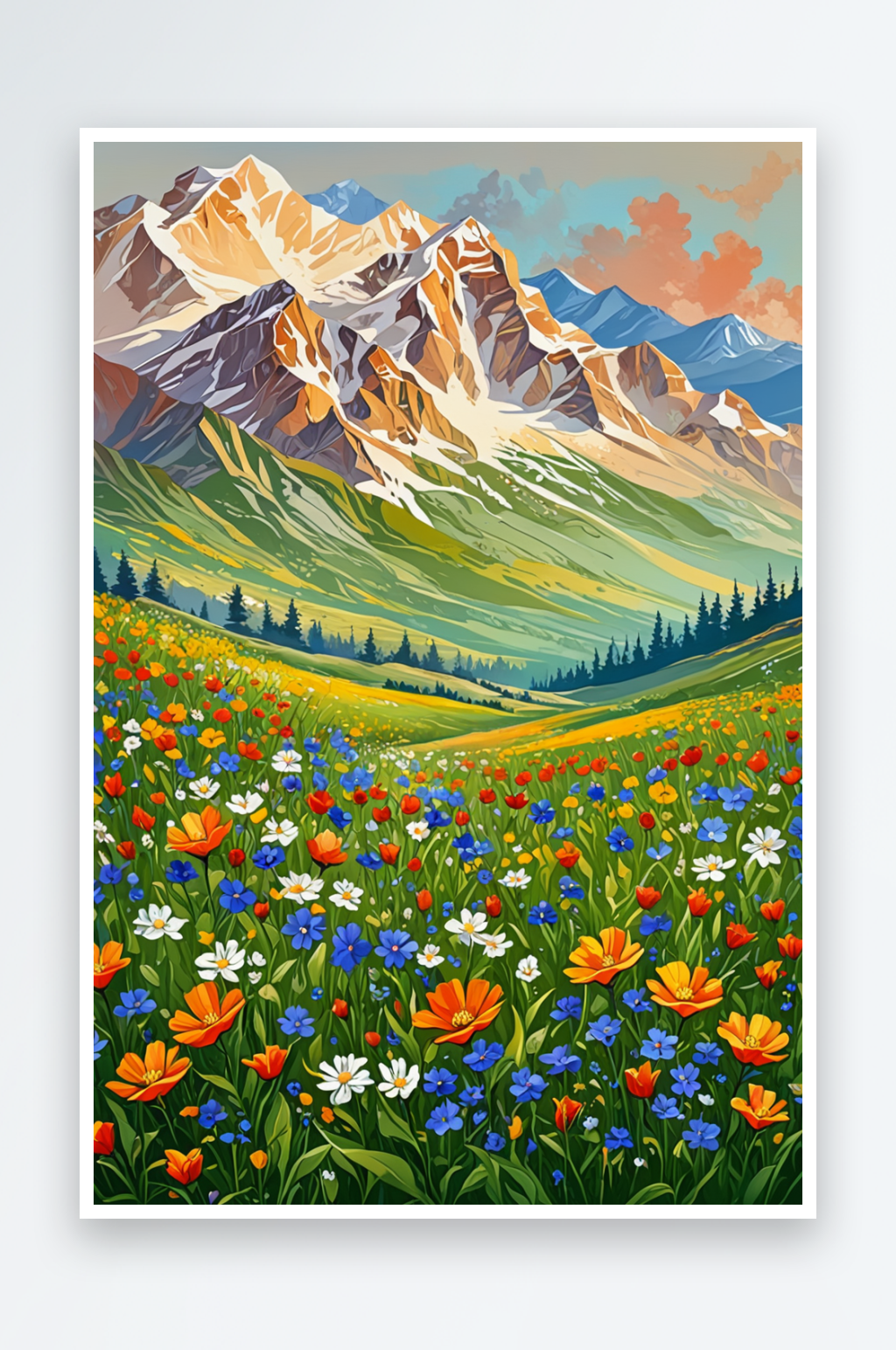 唯背景元素组图共多幅山花灿烂素材