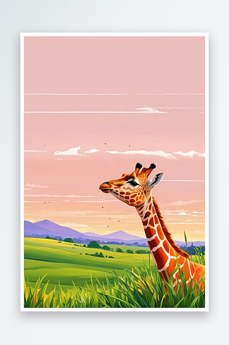 手机锁屏系列大自然动物插画