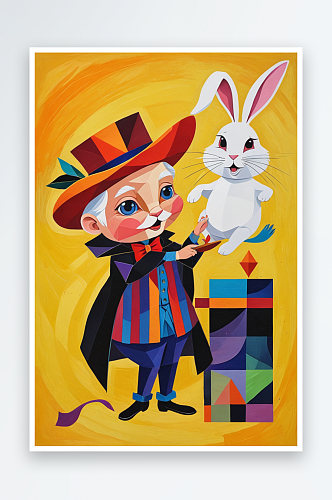 魔术师和兔子图片