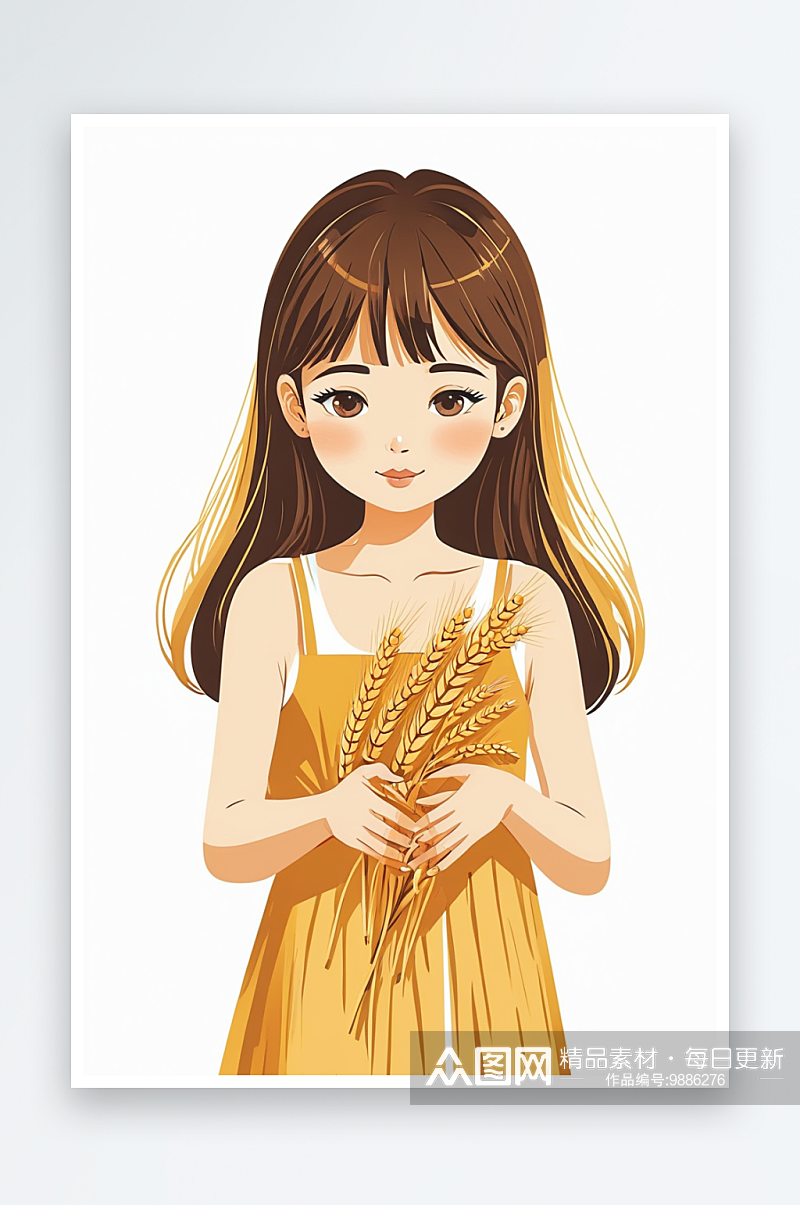 数字艺术庆祝麦子丰收素材