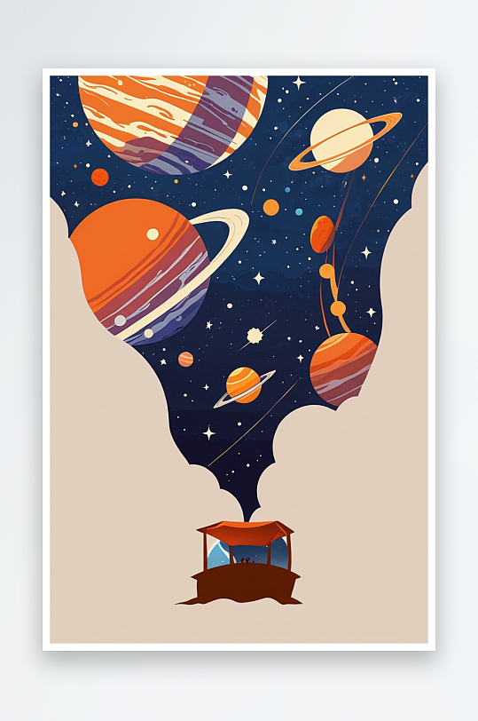 书中迸发出亮光星球行星环绕星空璀璨