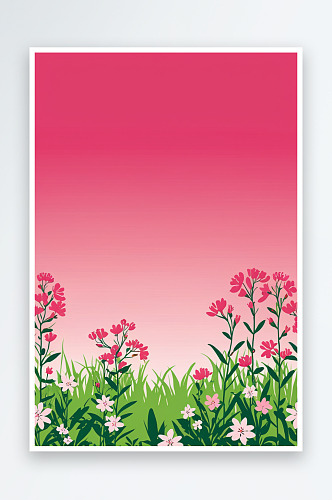 丽的粉红色开花植物