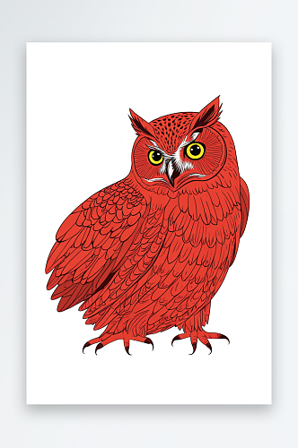 背景分离动物系列组图共多幅红色猫头鹰