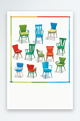 椅子插画元素图片