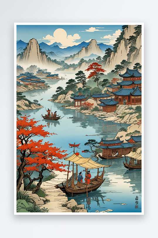 水浒传图插画图片-众图网