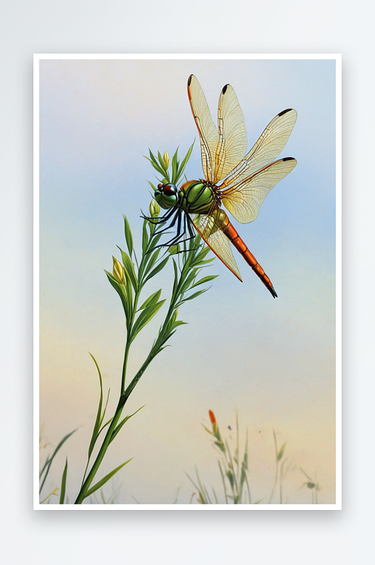 蜻蜓插画元素图片