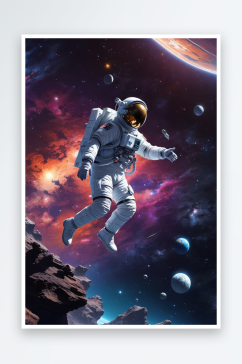 科幻科技宇宙航天宇航员壁纸海报