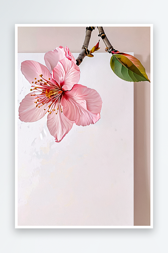 春天花朵横幅粉红色郁金香花背景上