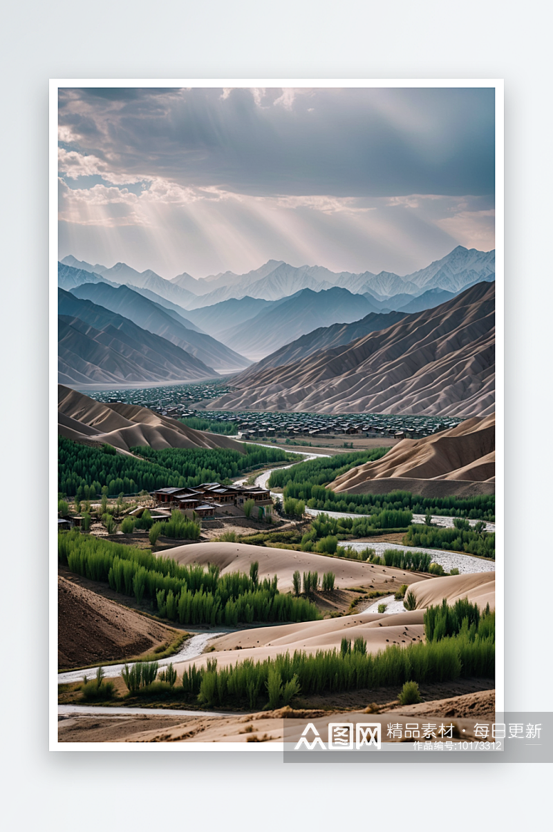 中新疆的风景图片素材