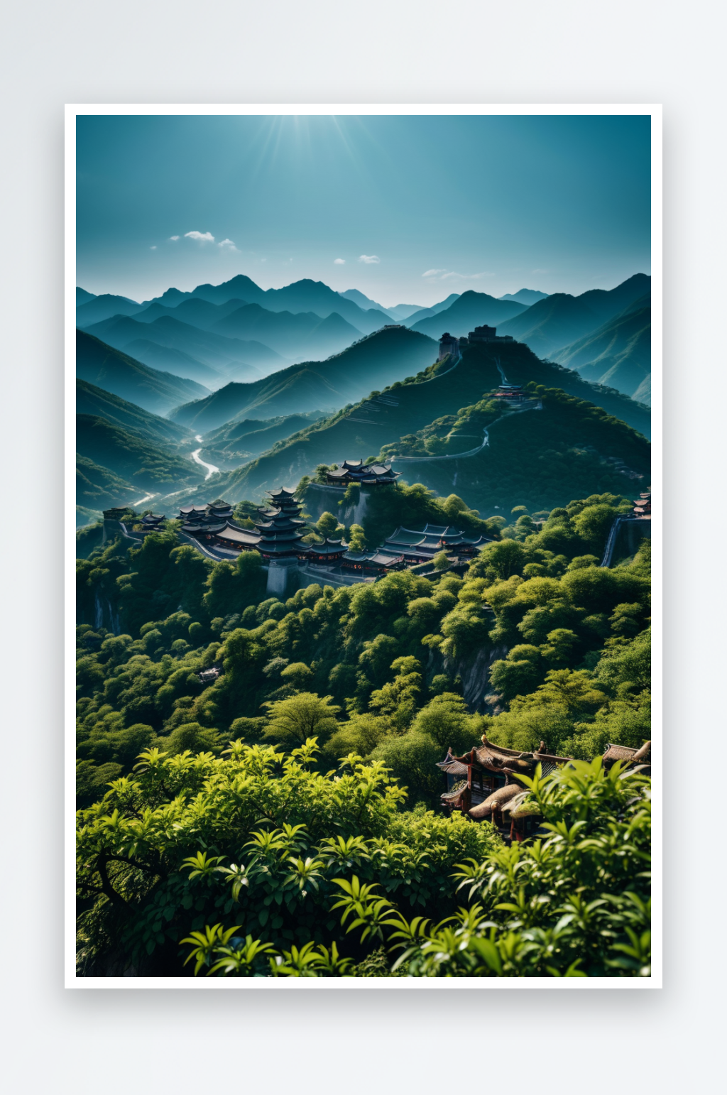 张家界天门山风光素材