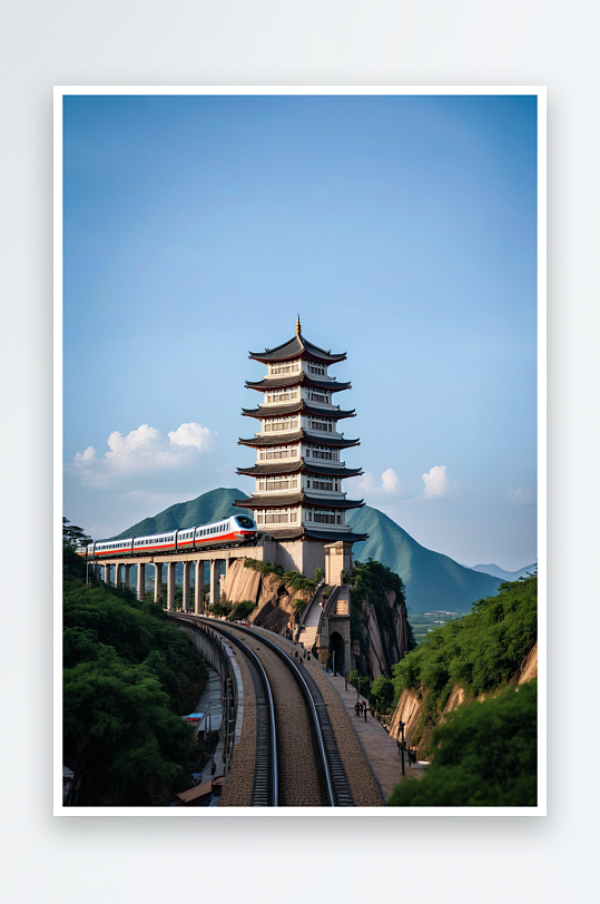云南省弥勒市玉皇阁文物旅游景点的塔