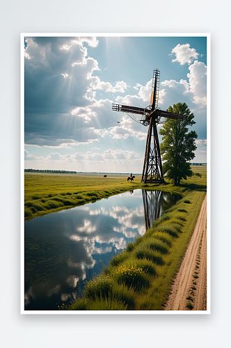 风车弗伦丹荷兰图片