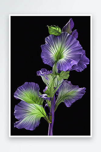 紫外光下甜豌豆花图片