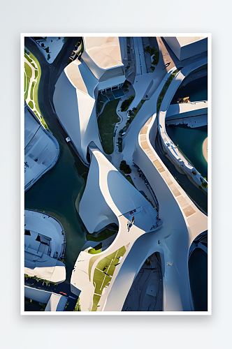 海军蓝抽象现代几何形状抽象设计海报背景图