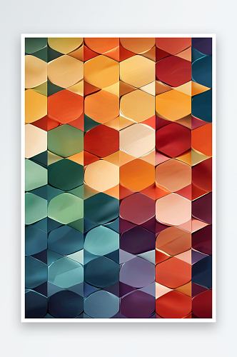 抽象对称几何图案抽象设计海报背景图片