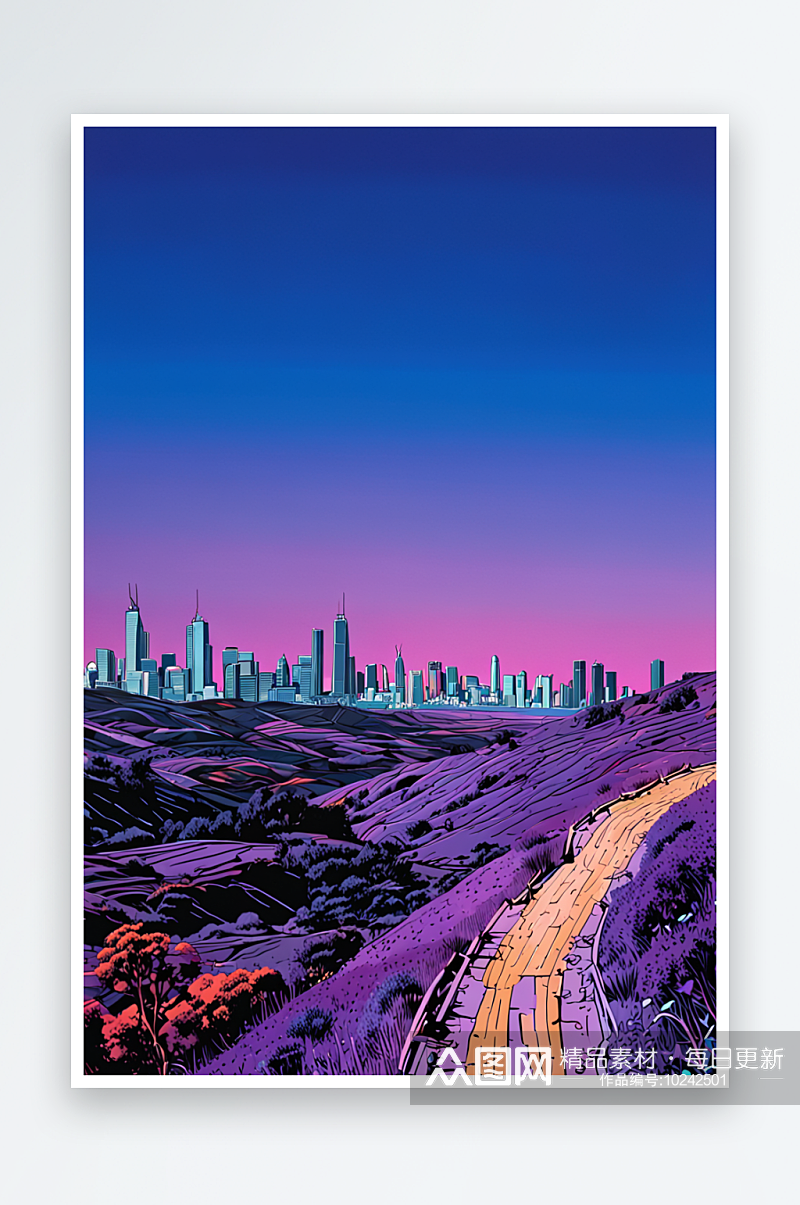 紫峰大厦城天际线夜景图片素材