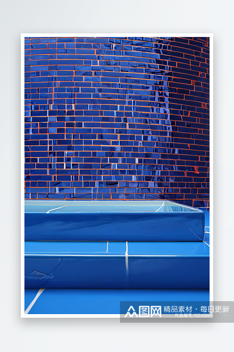 瓦片墙瓦片建筑外观与步骤建筑建筑特色蓝色素材