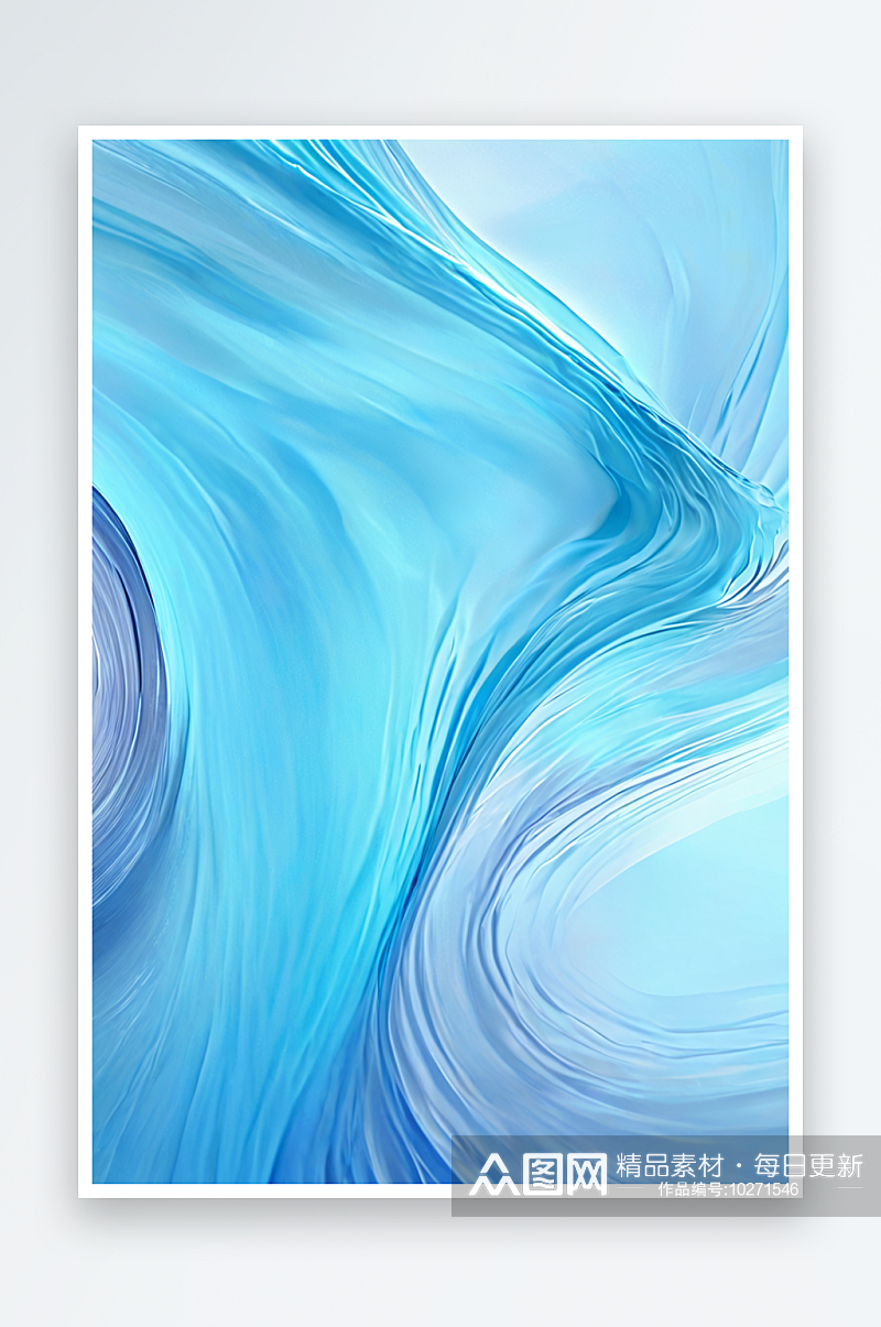 浅蓝色漩涡抽象波浪背景艺术照片素材