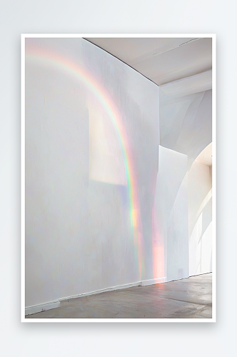 模糊梦幻超现实彩虹光折射纹理叠加效果的白