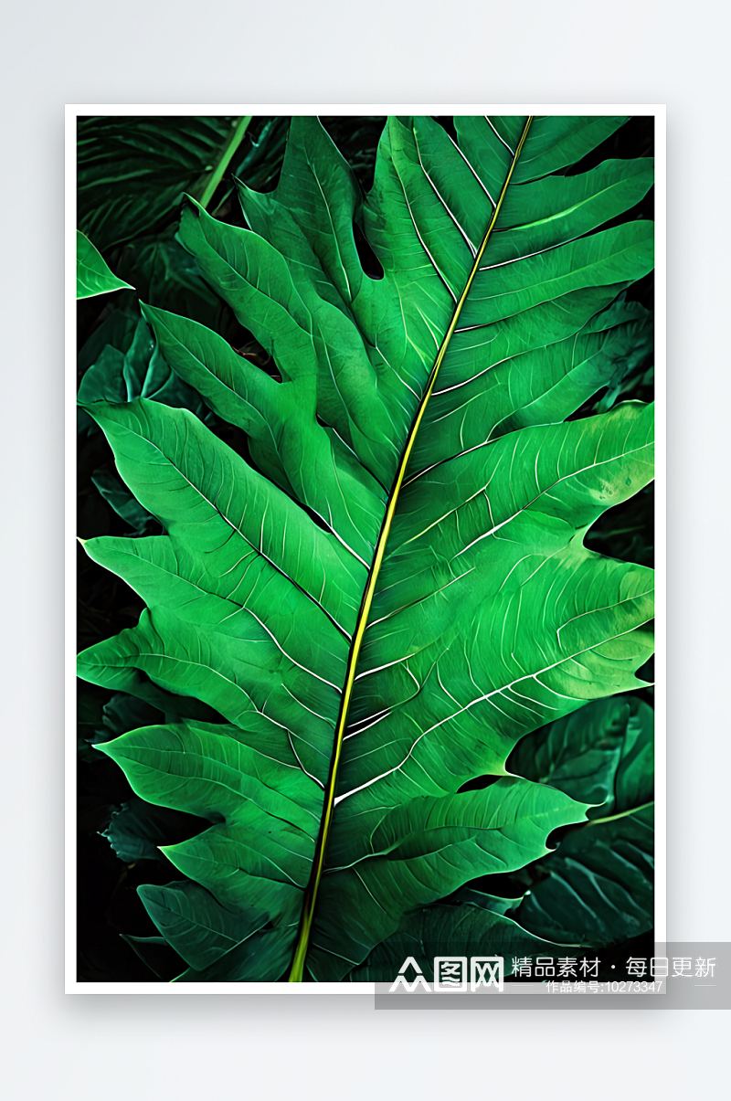 绿色的叶子图案背景天然郁郁葱葱的叶子纹理素材