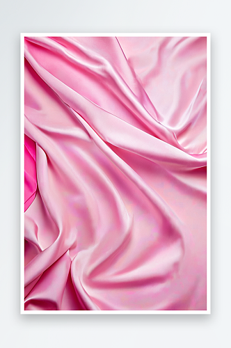 丽的粉红色丝绸背景粉红色织物的全框架镜头