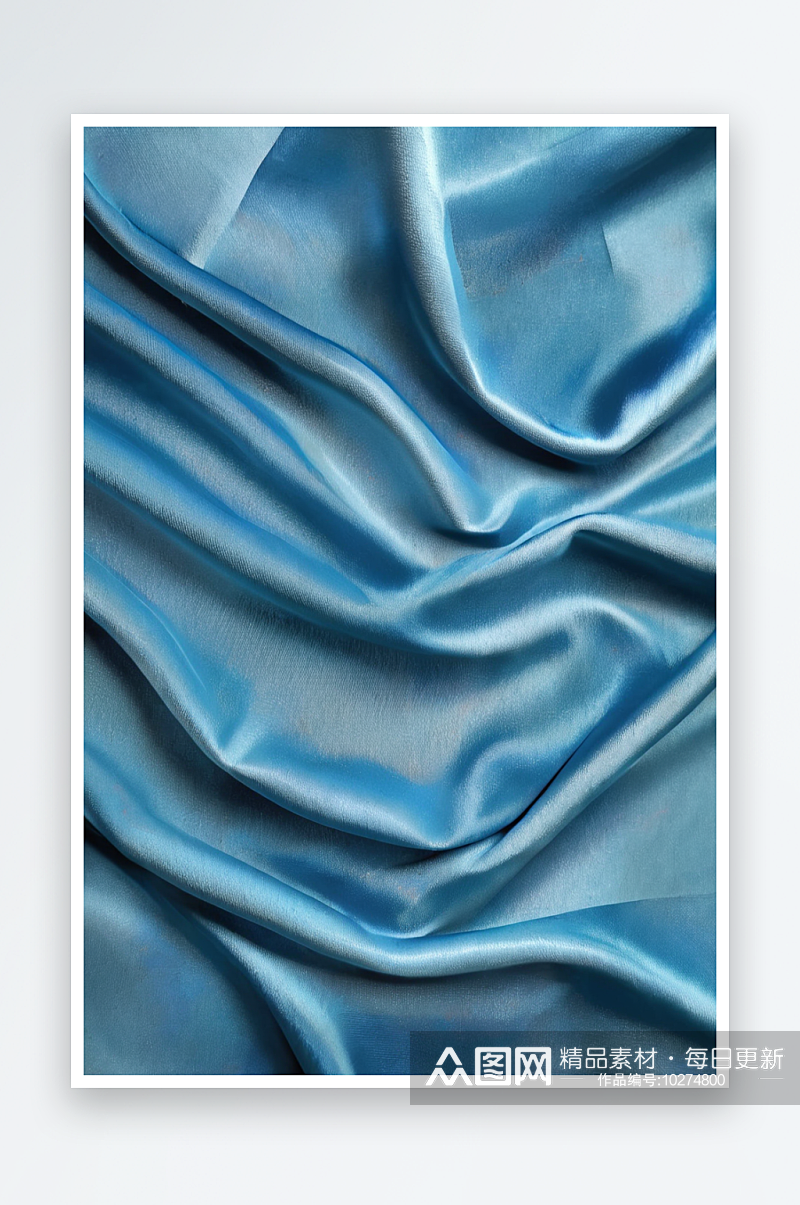 蓝色布布涤纶纹理和纺织背景照片素材
