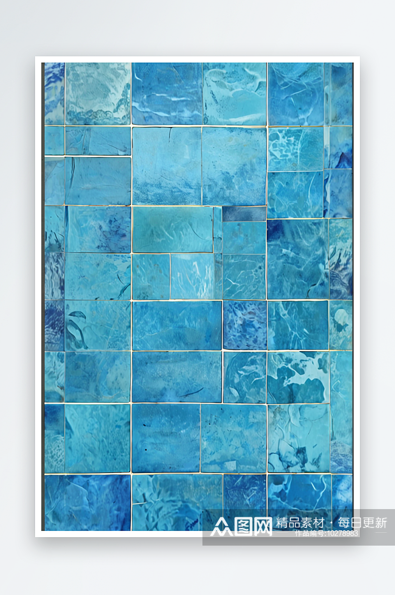 完整的纹理框架游泳池里的蓝色瓷砖照片素材