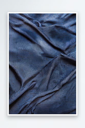 近距离的海军蓝织物纹理纺织品的背景照片