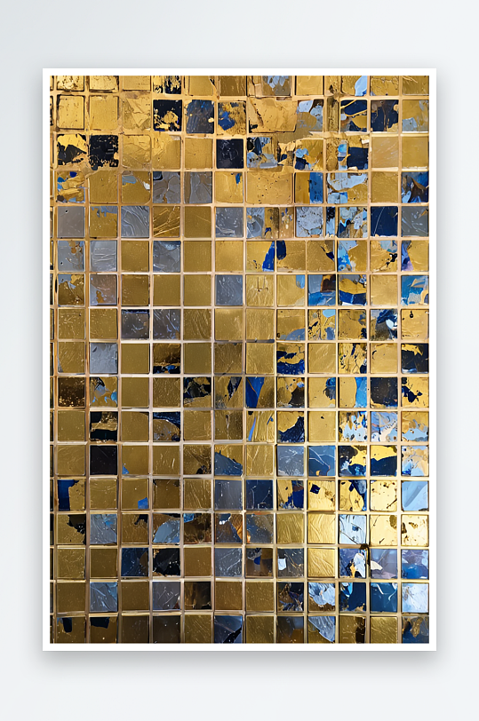 金色瓷砖的全帧镜头照片