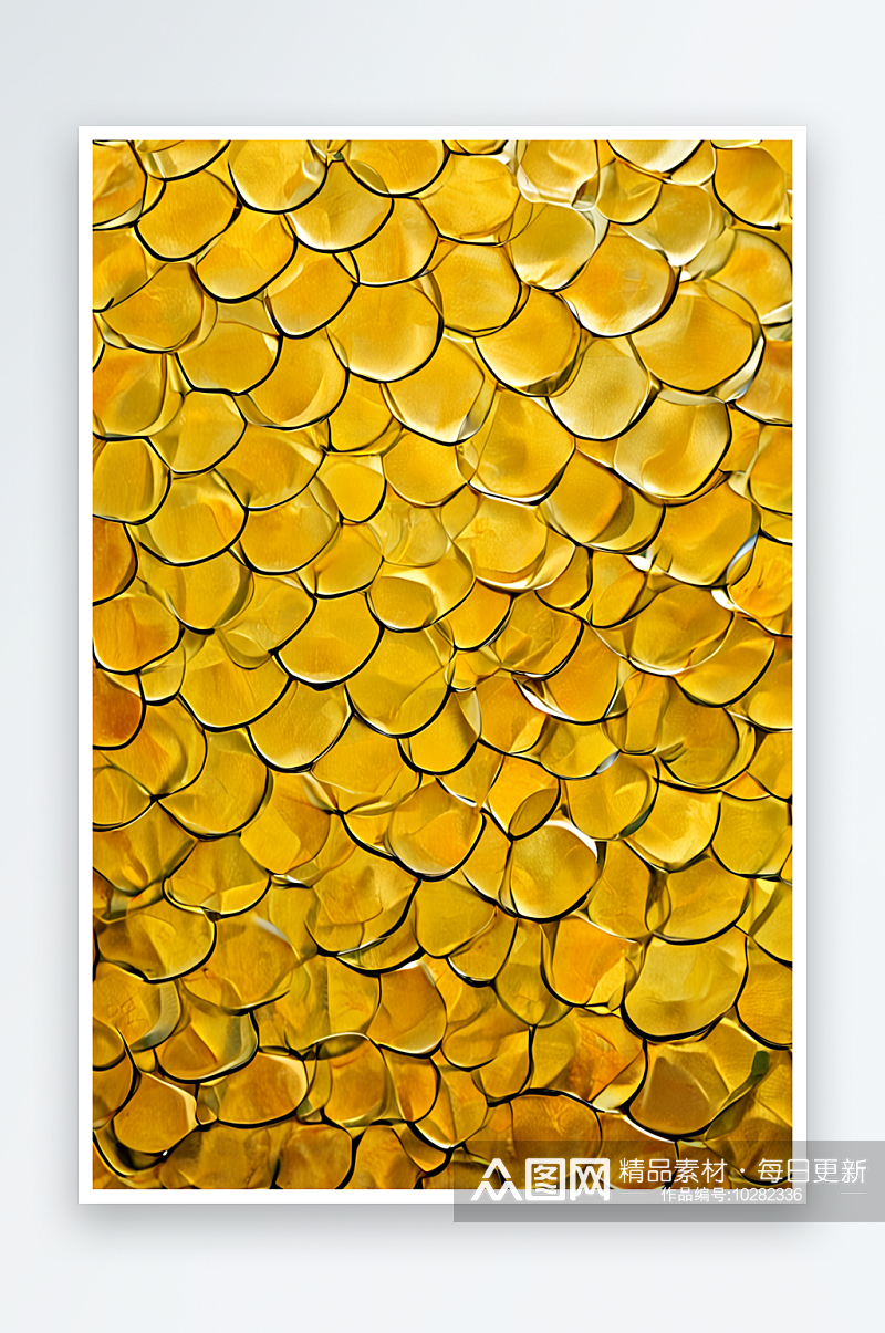 黄色鱼鳞网格纹理背景照片素材