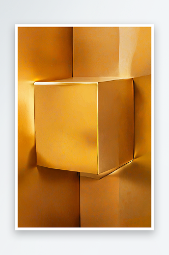 黄色金色和米色的立方体背景副本的空间照片