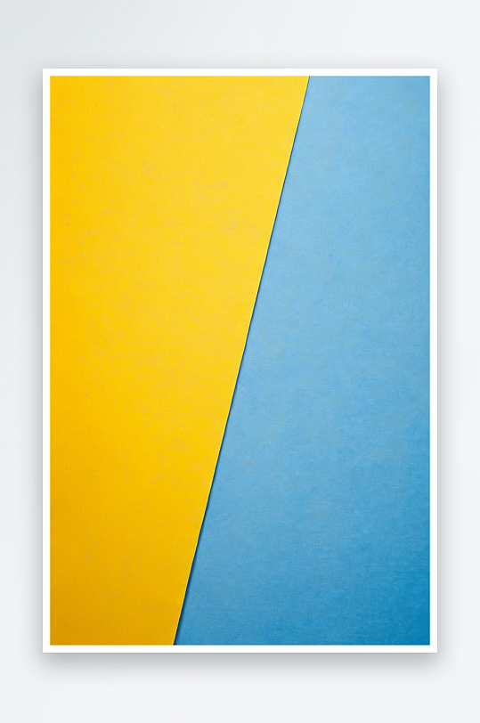 黄色和蓝色卡纸撞色海报背景照片