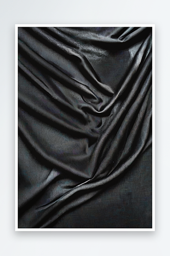 黑布布聚酯纹理和纺织背景宽横幅照片