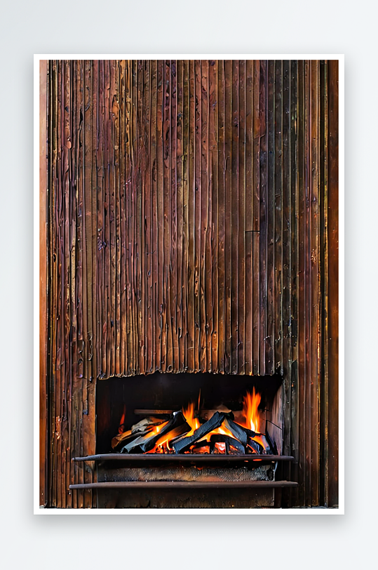 褐色锈迹斑斑的老式壁炉作为背景芬兰图尔库