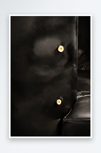 豪华的黑色哑光彩色生态皮革纹理家具与按钮