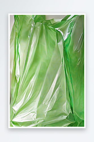 淡绿色薄塑料杂货袋全框架与背光照片