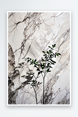 大理石壁纸背景与阴影从树家庭植物照片