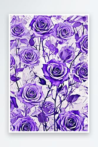 创意图案纸玫瑰花在时尚的年颜色非常佩里紫