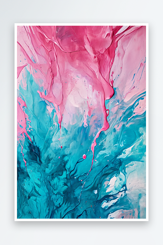 抽象的水和粉红色纹理背景在布上模仿油的数