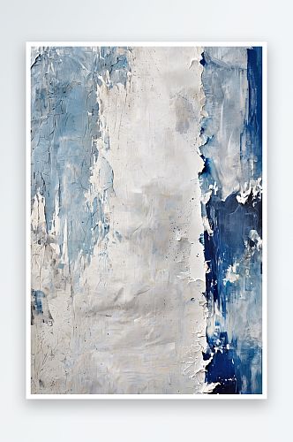 抽象的蓝色和白色灰泥纹理背景在布上照片