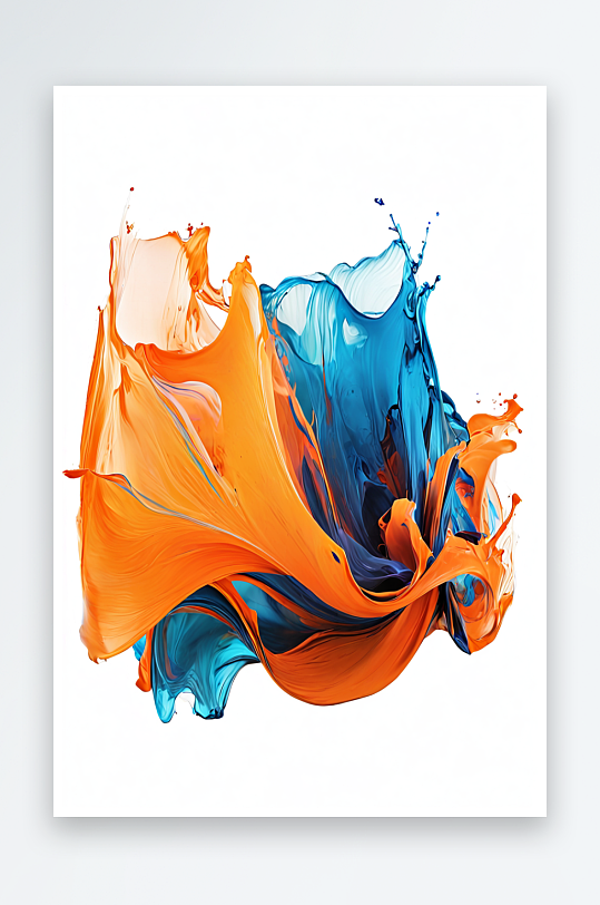 抽象的彩色背景动态橙色蓝色数据流动动态波
