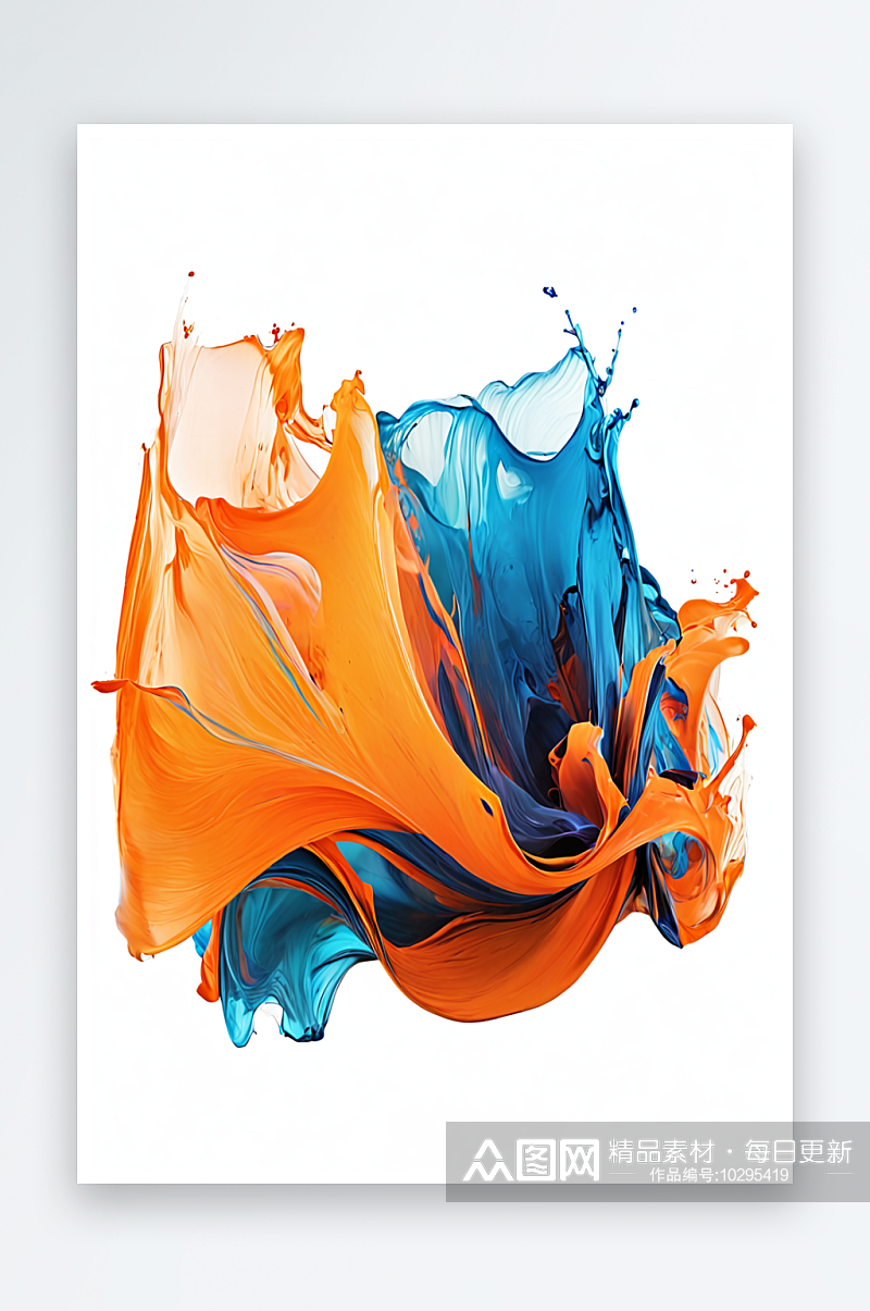 抽象的彩色背景动态橙色蓝色数据流动动态波素材