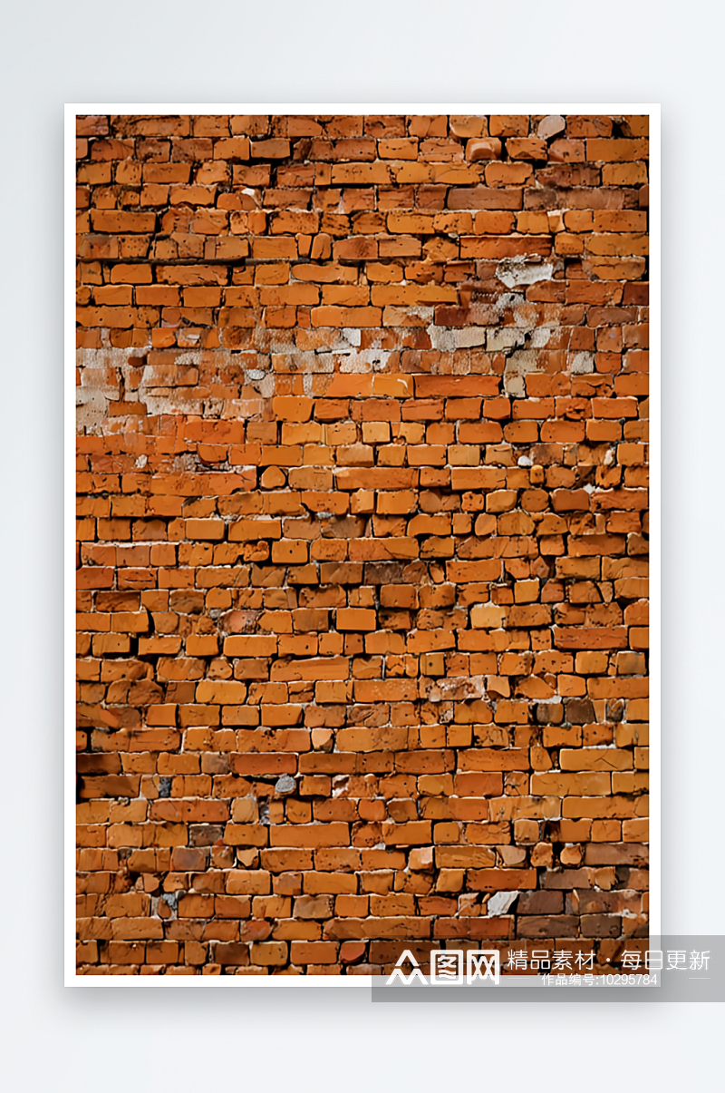 橙色砖尖特色墙照片素材