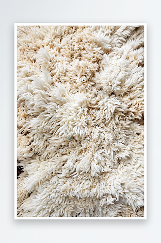 白色蓬松的地毯纹理背景照片