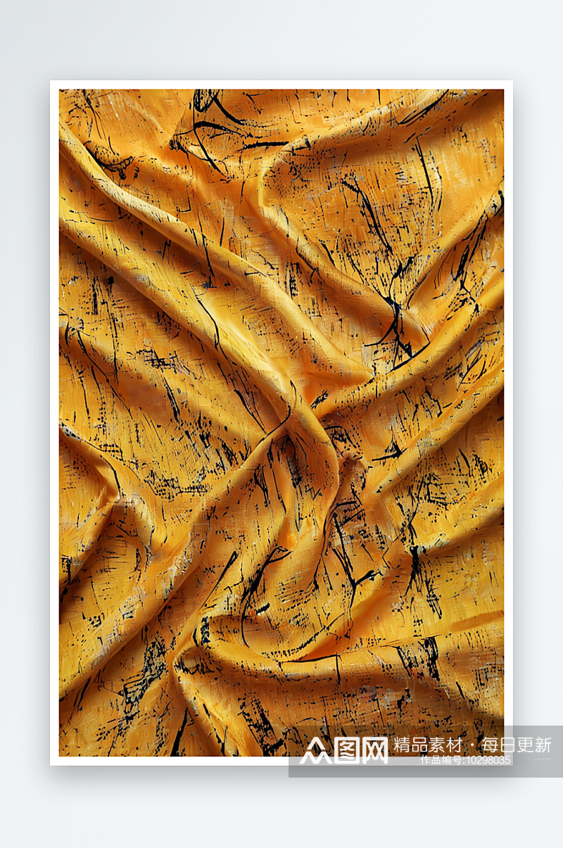 橘黄色面料面料的涤纶质地和纺织背景照片素材