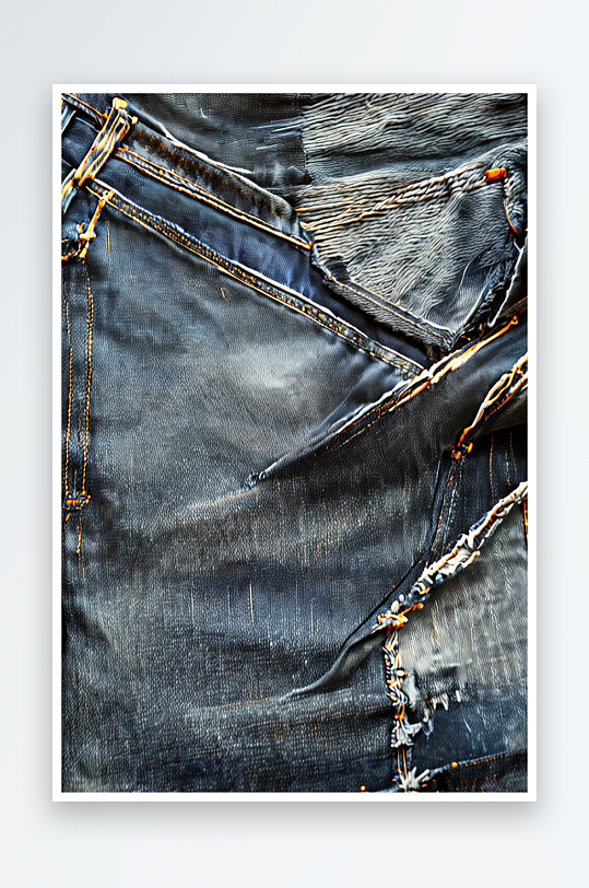牛仔裤织物纹理照片