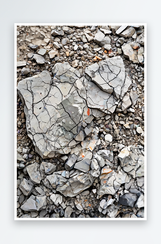 碾碎的灰色石头地面纹理背景照片