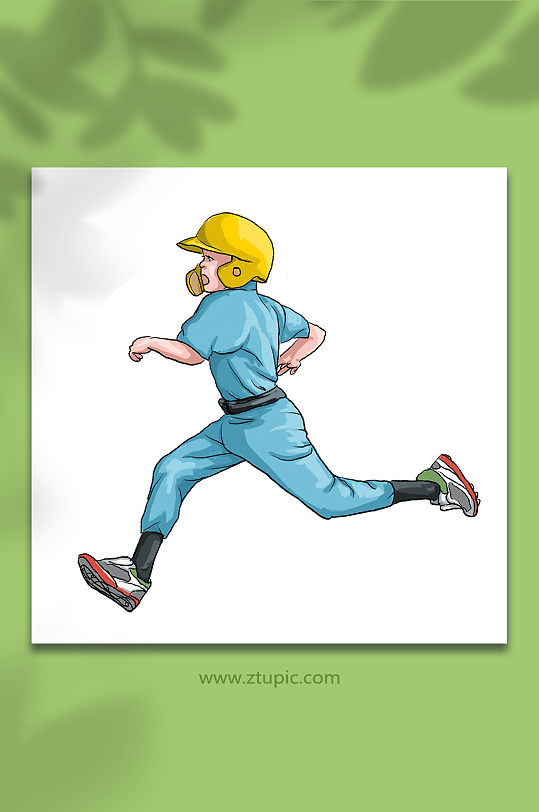 奔跑的人运动员奔跑的男孩人物插画素材