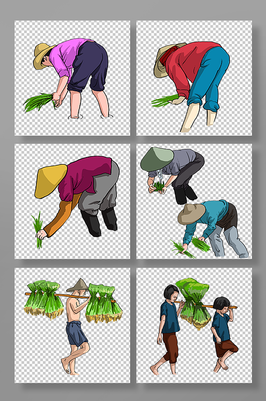 手绘劳动人民图片-手绘劳动人民素材下载-众图网