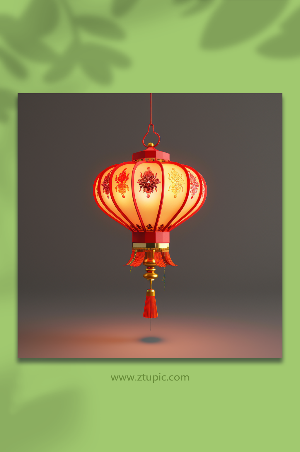 国潮喜庆元素灯笼数字艺术图片素材
